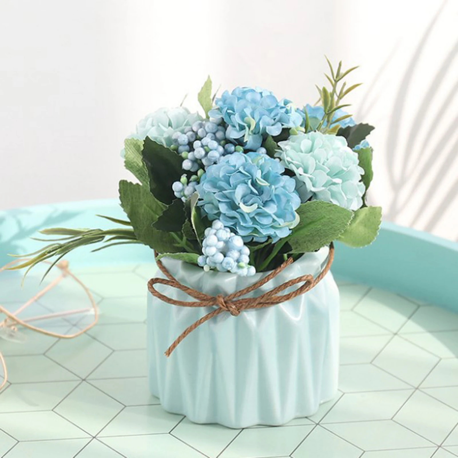 

Simulation Potted Flower Plants Ornament Fashion Decorative Fake Flower For Home Use