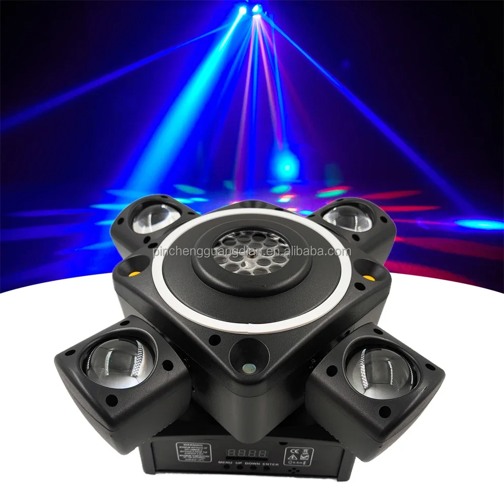 

Ultra Affordable Mini 90W 4 Arms Beam Kaleidoscope Halo Strobe Laser 5In1 Dmx Moving Head Disco Effect Light