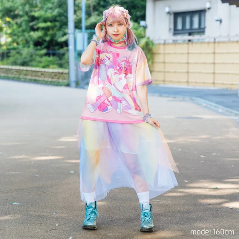 Nouveau T-shirt gothique imprimé en 3D, unisexe, coloré, Style de rue Y2K Original, adapté aux loisirs à domicile et en plein air