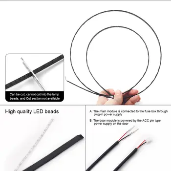 6/10/14/18 v 1 LED auto ambientní světla RGB 213 64 barev akrylové pásky Symphony Streamer interiérové osvětlení atmosféry ovládání lampy pomocí aplikace 10 nejlepší prodej Osvětlení interiéru BMW F40 - №2