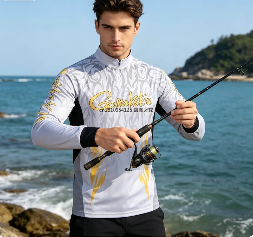 

New Summer Outdoor Sports Fishing Sunscreen Long-sleeved Sweat-absorbent Quick-drying Fishing Clothing Hiking Shirt