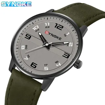 SYNOKE Männer Quarzuhr Mode Einfache Business Gürtel Retro Uhr Für Männer Uhr Student Armbanduhr Sport Nicht Mechanische