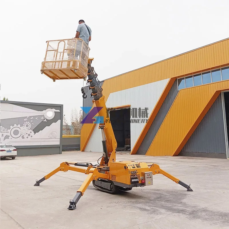 10m Lifting Height Mini Electric Spider Crane with Telescopic Boom for Sale