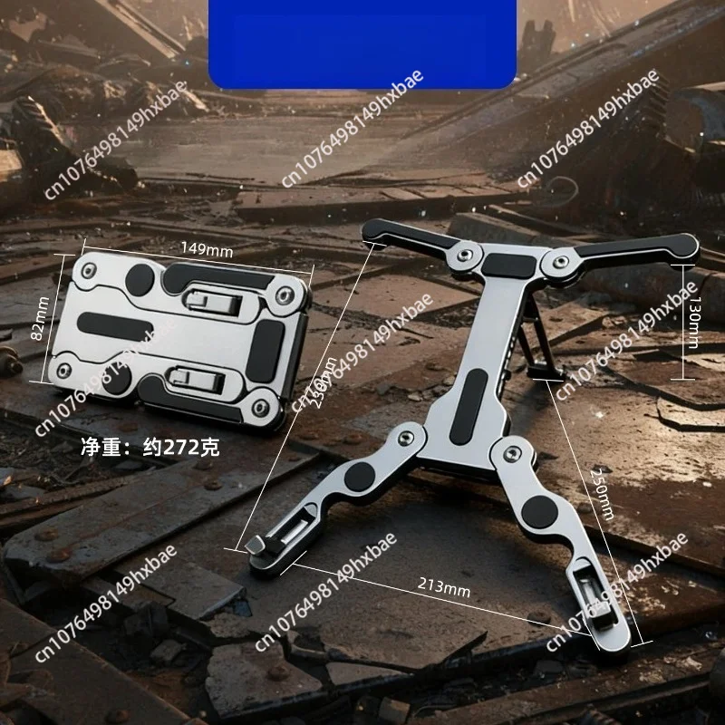 Three-In-One Transformers Universal Aluminum Alloy Stand for Mobile Phones Tablets and Laptops