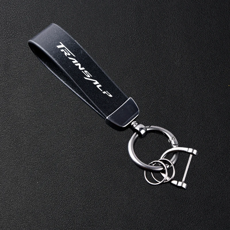 High-Grade Motorcycle Leather Keychain Metal Keyring Accessories For Honda Transalp XL750 XL400 XL650 XL700 XL 750 650 400