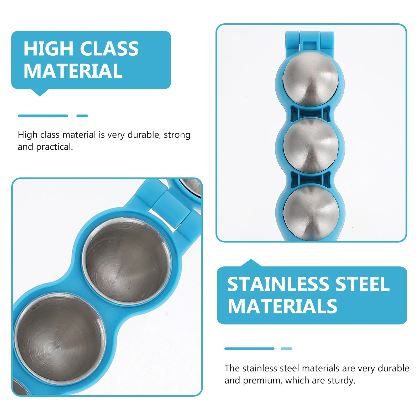 

Kids Rice Ball Mold Tools for Musubi Maker Kit Accessories Blue Stainless Steel Child