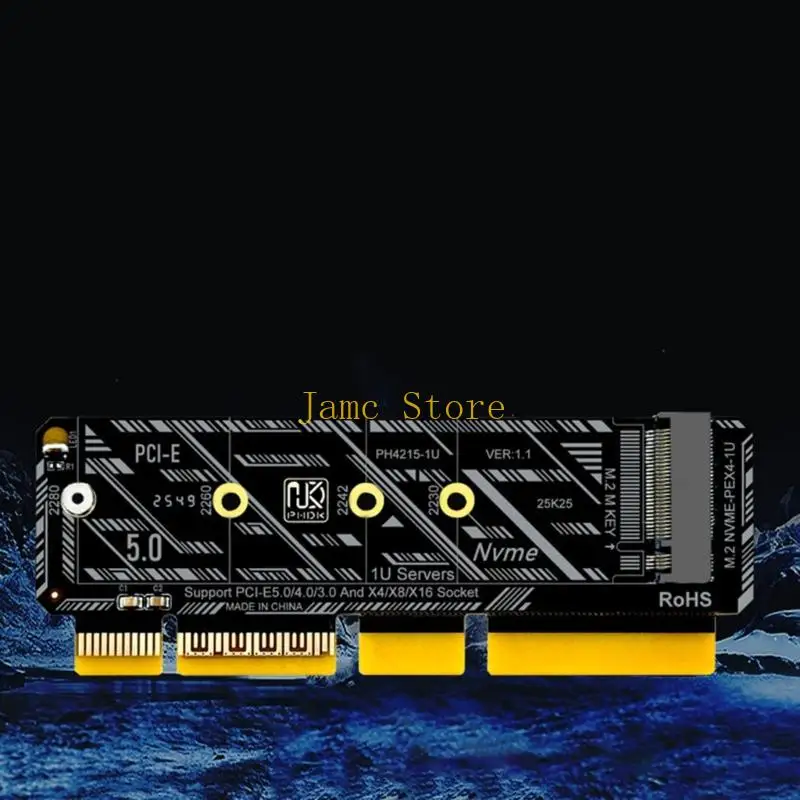 LX0B Advanced PCIe 5.0 M.2 NVME Adapter Card Supporting Full Speed PCIEX4 Transfer for Computer Expansion Needs