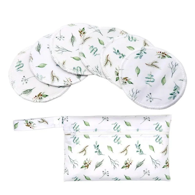 

Leakproof Breast Pads for Breastfeeding Ultra Absorbent Nursing Pads with Wet Bag - Keep You Dry and Fresh Comfortable