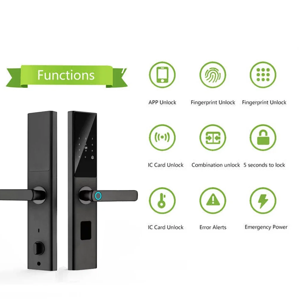 Smart Life/TUYA Alexa locks handle electric password digital smart  Ttlock fingerprint door lock cerradura inteligente