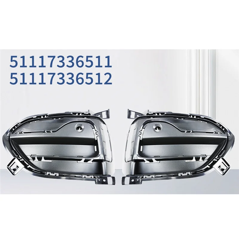 

ABHY-1Pair Car Component Bumper Decorative Strip (LH+RH) For BMW X6 F16 2014-2019 Fog Light Frame Trim 51117336511 511173365132