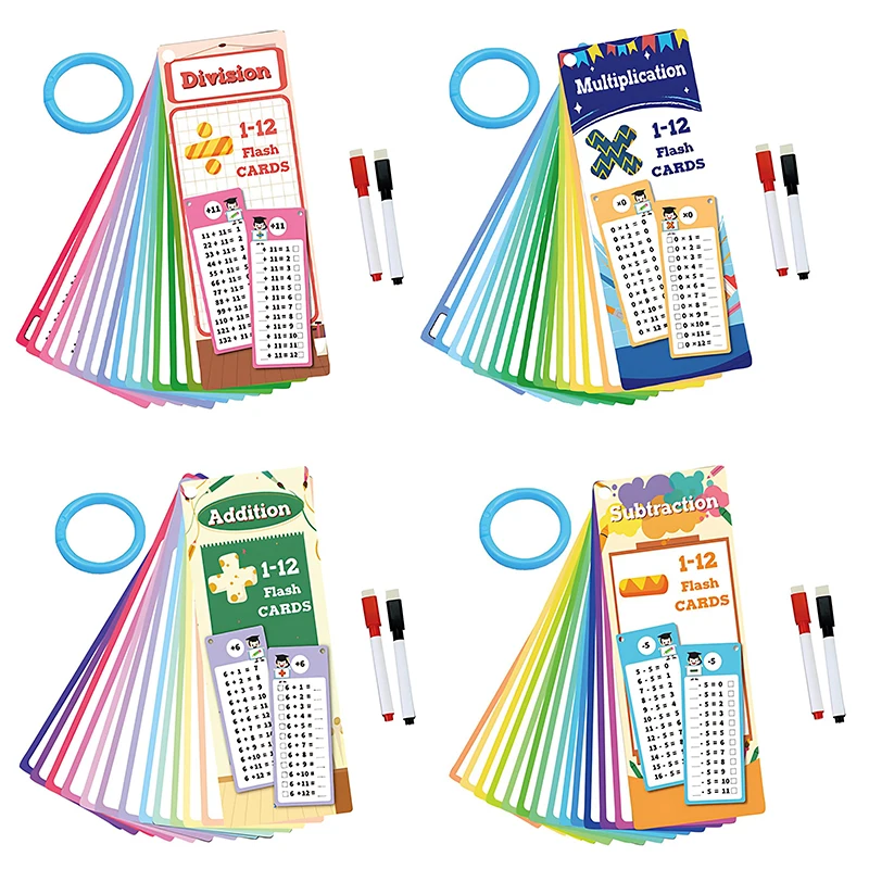1 Set Bambini Matematica Pratica Flash Card Grafico Riutilizzabile Montessori Puntelli Didattici Conteggio Carta da Gioco Giocattoli di Illuminazione In Età Prescolare ZYF