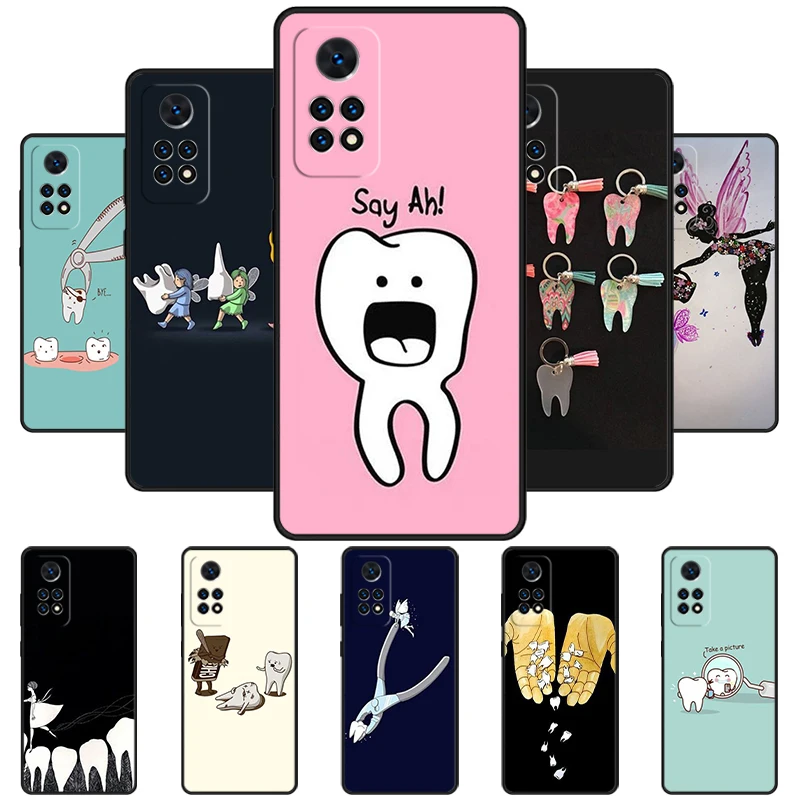 Coque de téléphone à dents de dentiste pour Redmi Note 11 EPro, 11S, 10, 10T, 9S Promax, 8 Pro, Xiaomi Mi 10, 11, 12X, 12S Ultra Cover