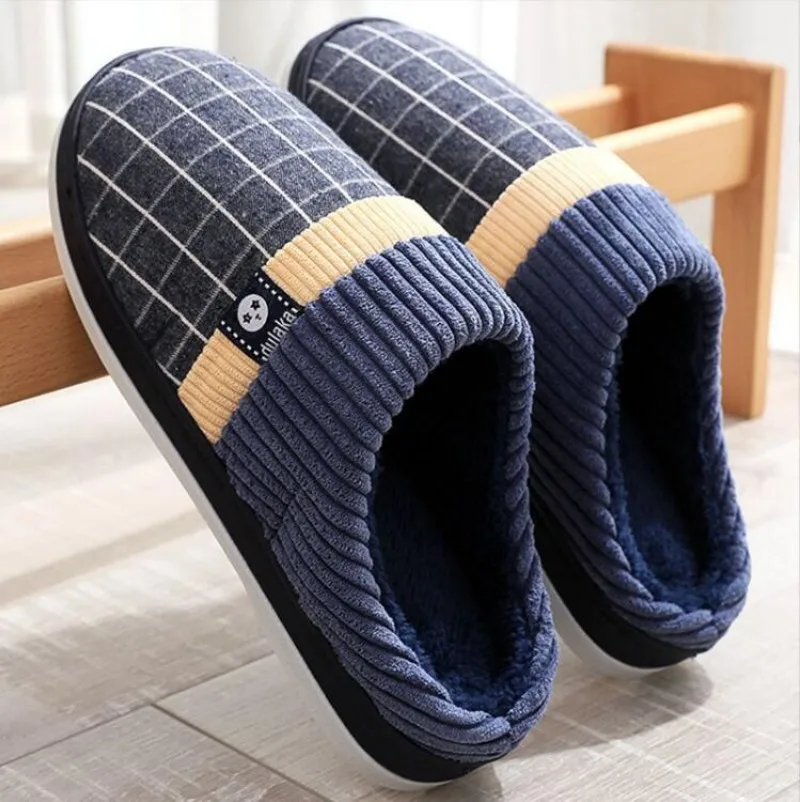 Size 45 46 47 48 49 50 51 Men Warm Slippers Cotton Winter Plush Indoor Household Shoes Winter Slippers Shoes Slippers Extra Size