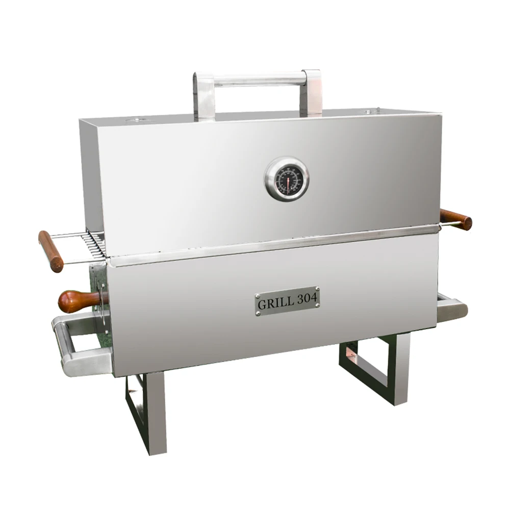 Manufacturer Custom Stainless Steel Camping Japanese Yakitori BBQ Diatomite Portable Tabletop Hibachi Konro Charcoal Grills