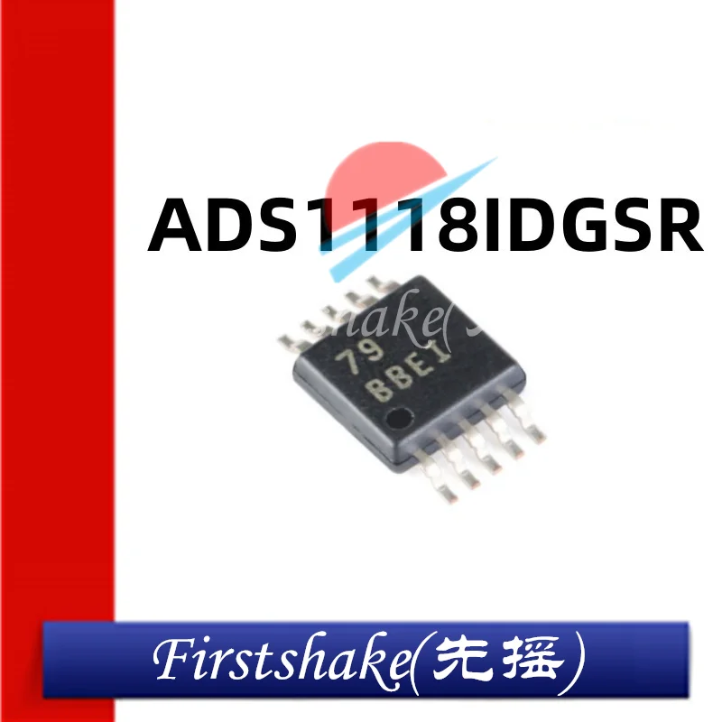 1Pcs Original Genuine Patch ADS1118IDGSR VSVSOP-10 16-bit Analog-to-digital Converter (ADC) Chip