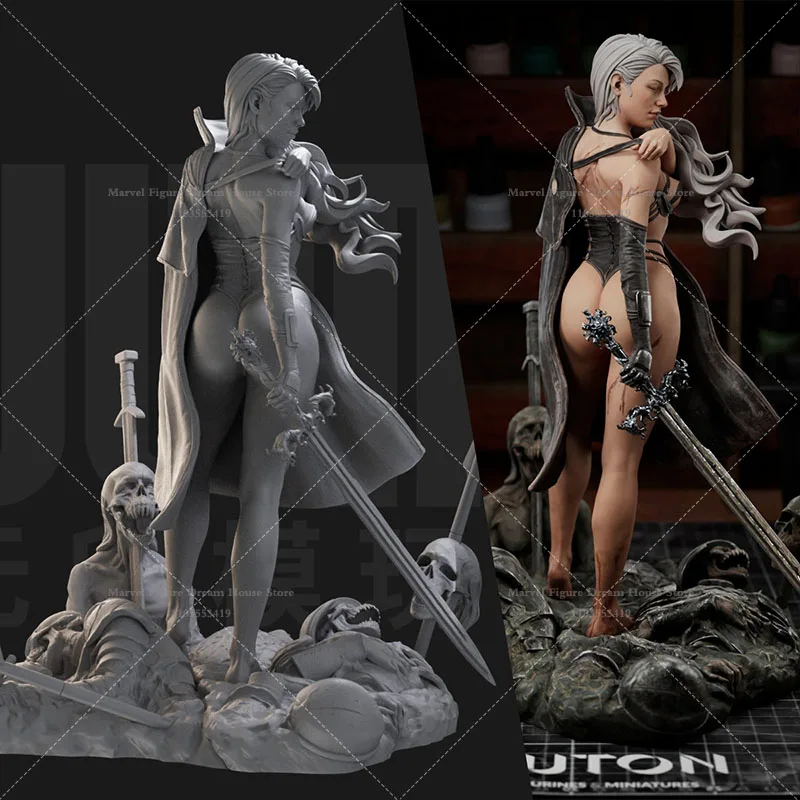 

Original Character Series 1/24 1/18 Scale Magical World Doom Female Swordsman DIY Self-assembled GK 3D Resin Un-panited Dolls