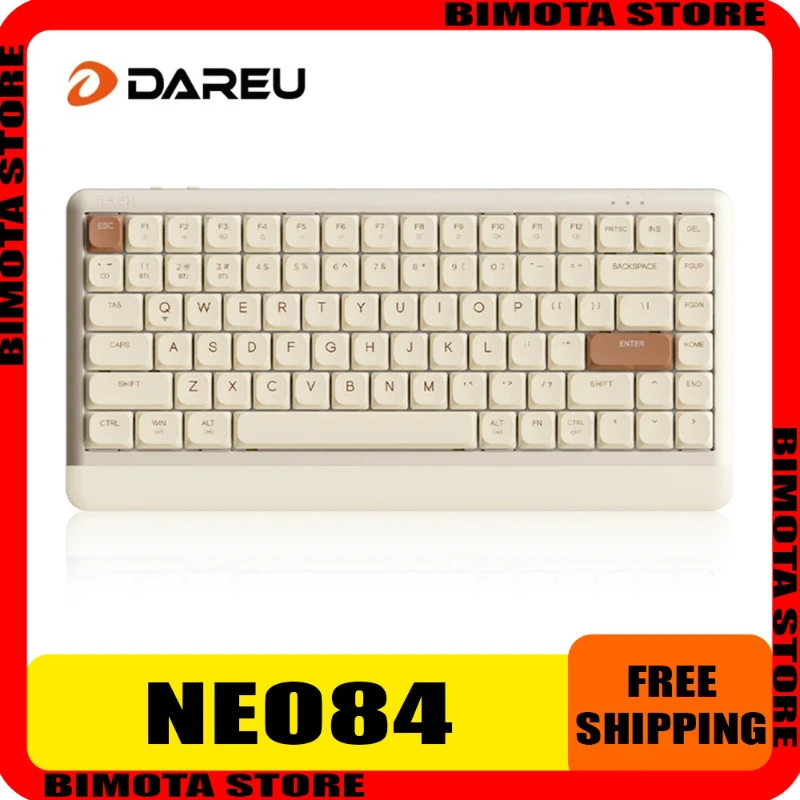 

Daryou Candy NEO84 Короткая механическая клавиатура Низкопрофильные линейные переключатели для Win/Mac Беспроводная Bluetooth офисная клавиатура Подарки