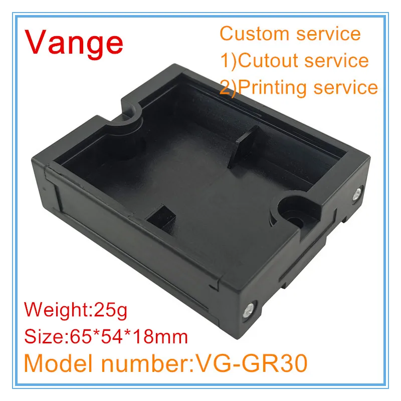 Vange din rail housing box 65*54*18mm ABS plastic project box