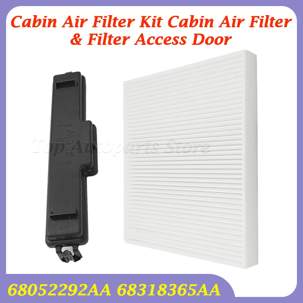 68052292AA 68318365AA Cabin Air Filter Kit Cabin Air Filter & Filter Access Door For Dodge Ram 1500 2500 3500 Jeep Chrysler