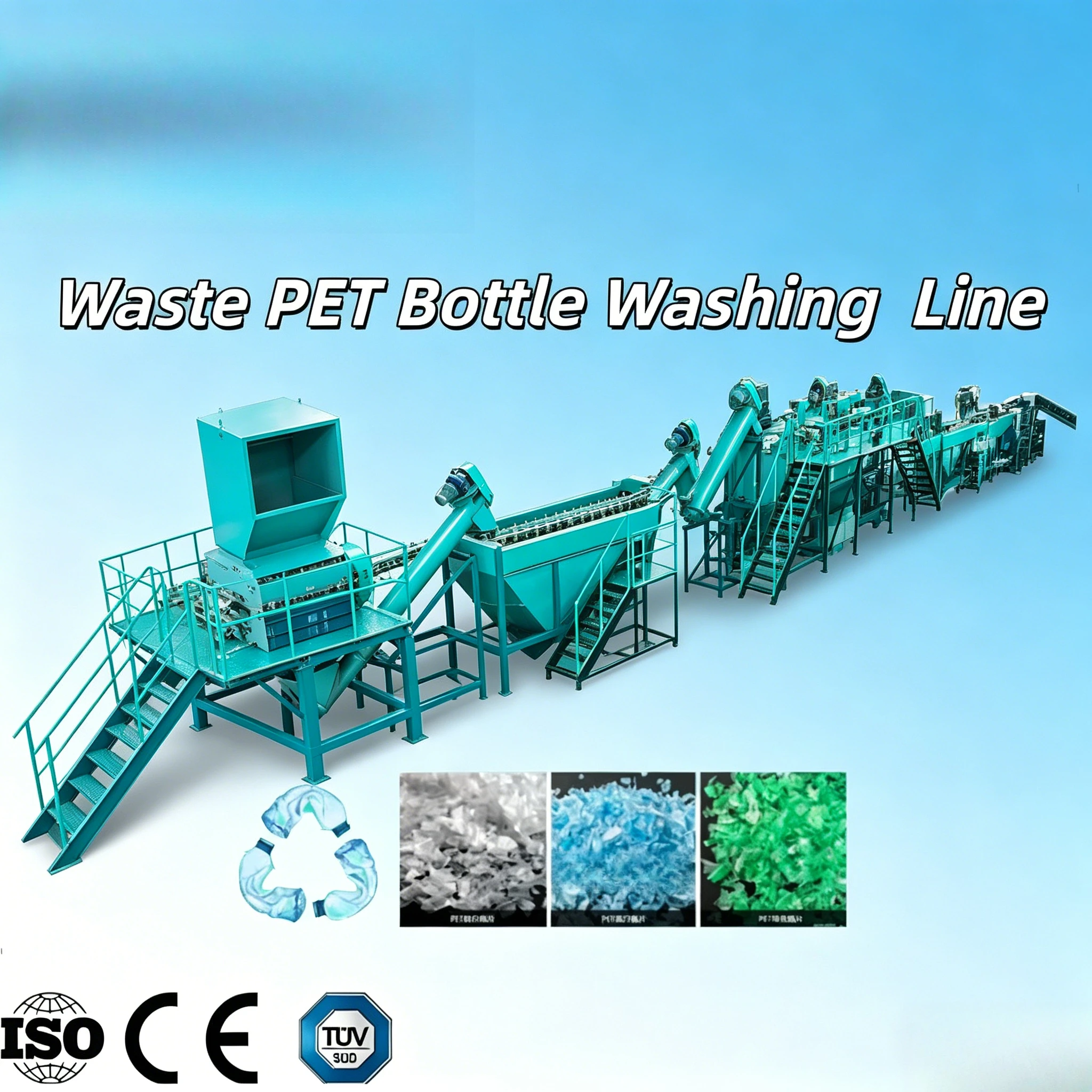 High Efficiency Complete Set Waste Plastic PET Bottle Washing Line for Recycling Plant Pet Washing Line Ldpe Film Customized