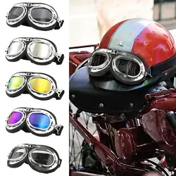 Motorcycle Goggles For Men Windproof Pilot Goggles For Motorcycle Riding Outdoor Eyewear With Adjustable Straps Dustproof Motorc