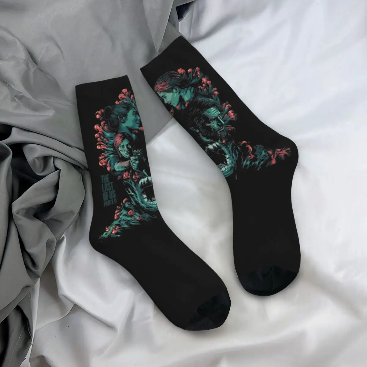 Winter Warm Harajuku Unisex The Last Of Us Part II Socks Sweat Absorbing Crew Socks