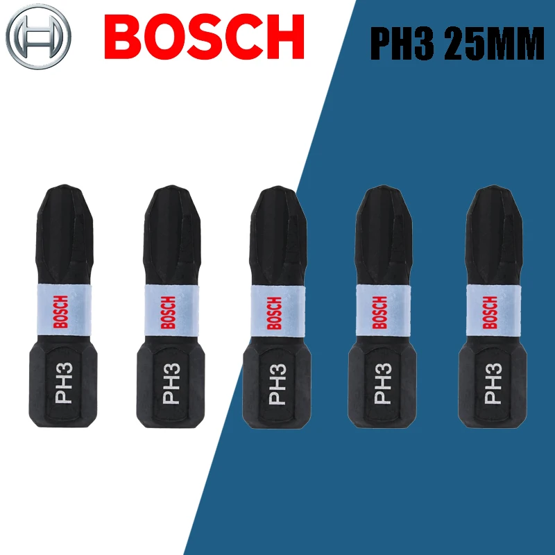 Imagem -04 - Bosch-broca de Carpintaria de Aço de Alta Velocidade Bits de Impacto Antiderrapante Durável Acessórios para Ferramentas Elétricas Ph1 Ph2 Ph3 Pz2 Alta Velocidade