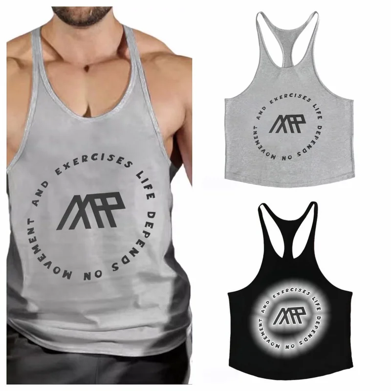 

2025 жилет для фитнеса, бодибилдинг, спортивный свободный повседневный мужской жилет без рукавов I-типа для тренировок, внешний жилет для фитнеса на подтяжках MINIPEACE