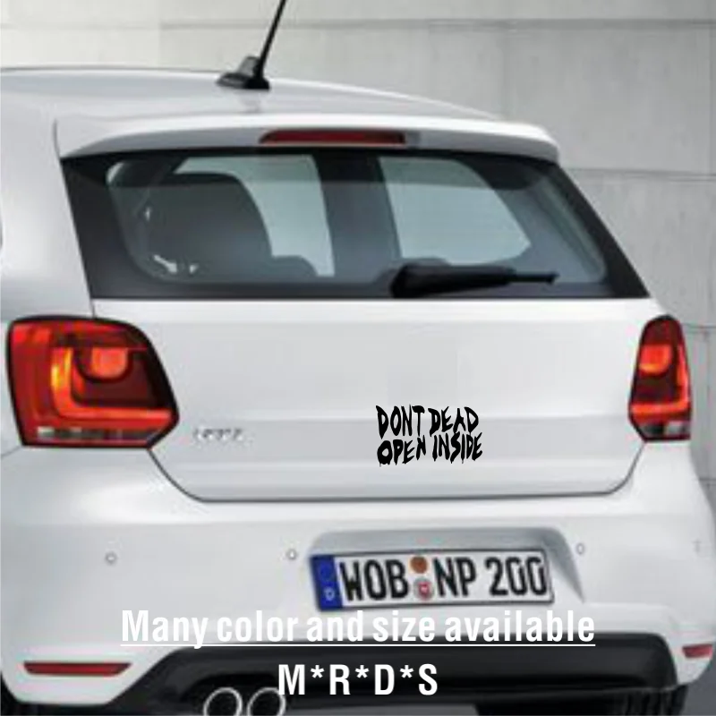 DON'T OPEN DEAD INSIDE Vinyl Decal Sticker For Car Truck Door Walking Dead Zombie #151