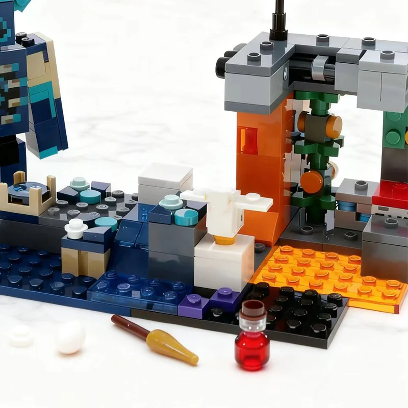 

Third Party MOC Compatible Sets My Pixel World Series Building Blocks Battle Warden Assembly Toys For Children ﻿