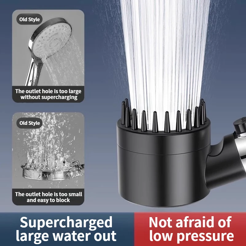 رأس دش قابل للتعديل 3 وضع دش الأمطار تدفق كبير رأس دش ارتفاع ضغط توفير المياه دش خلاط اكسسوارات الحمام #2