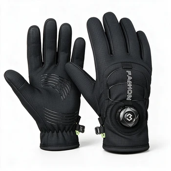 OFFBONDAGE Winter Cycling Gloves Thermal Warm Fleece Lined Waterproof Anti-Slip…