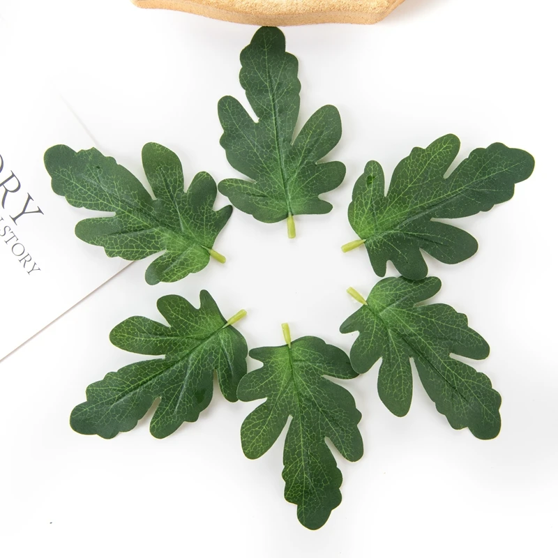 50PCS Künstliche Pflanzen Diy Candy Box Hochzeit Blumen Kranz Weihnachten Dekorationen für Home Scrapbooking Gefälschte Wassermelone Blätter – Detail 3