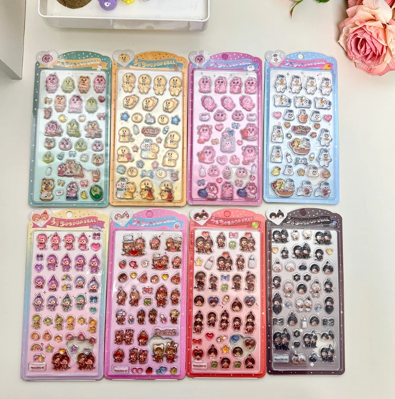 

Kawaii Tamagotchi Stickers Cartoon Creative Peripheral Phone Case Transparent Sticker Hand Account Material Friend Birthday Gift