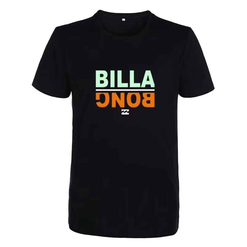 Camiseta de Algodão Gráfica BILLABONG 2026 Unissex para Homens e Mulheres, Moda de Verão, Manga Curta, Marca de Luxo, Casual, Vintage, Retro