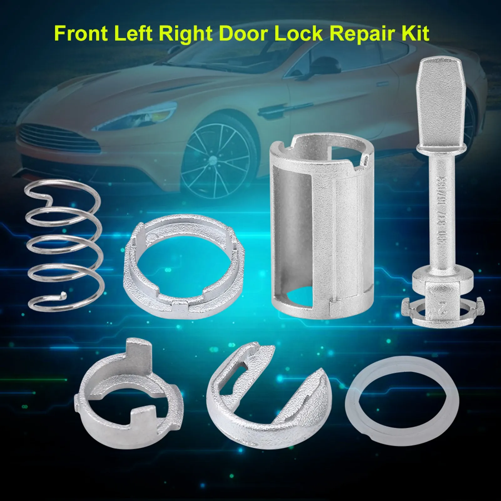 New Door Lock Repair Kit Lock Cylinder Repair Front Left Right Door Lock Repair Kit for SEAT TOLEDO LEON AROSA Car Accessories