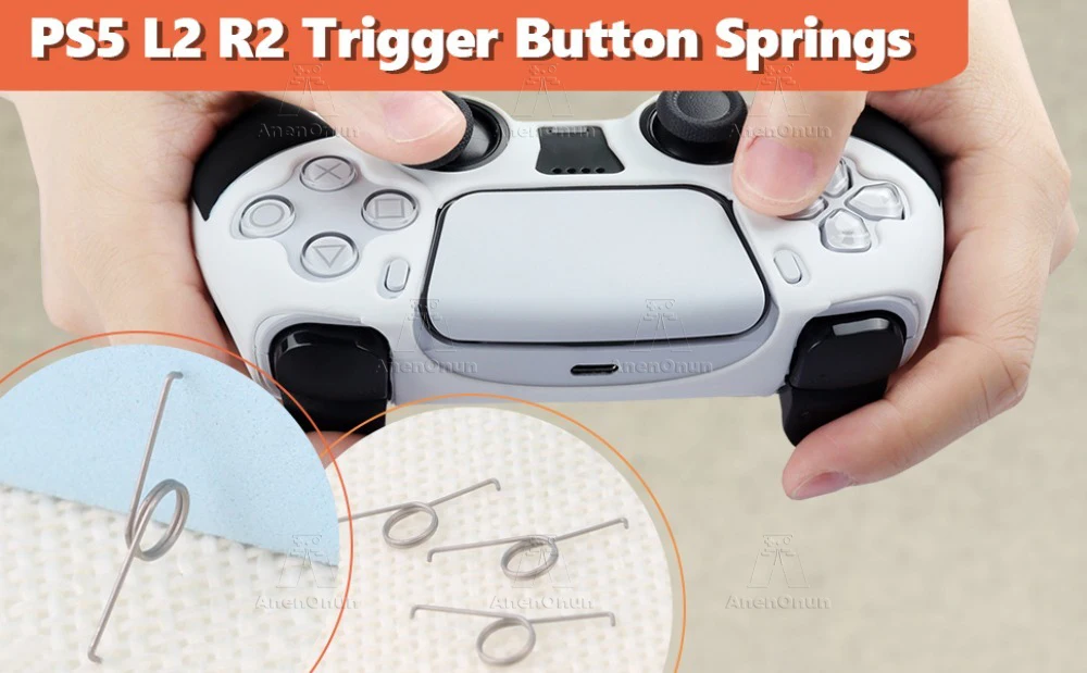 L2 R2 Trigger-Tastenfedern für PS5-Controller Premium-Ersatzteil Langlebige Gamepad L2 R2 Metall-Trigger-Tastenfedern – Detail 1