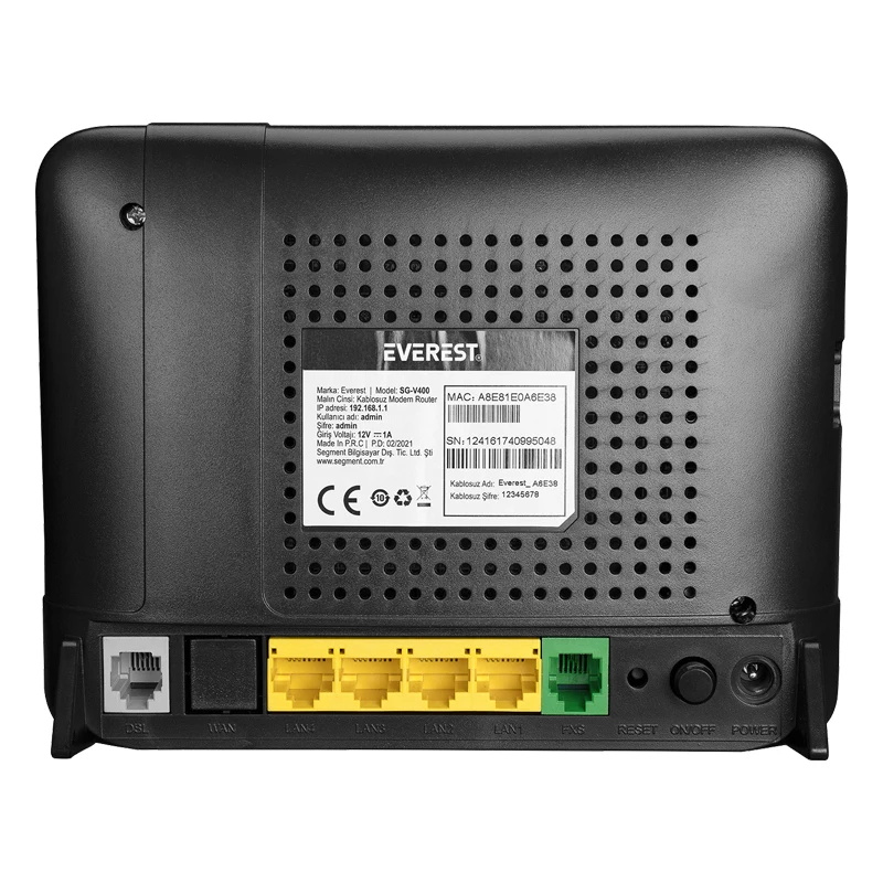 EVEREST SG-V400 2.4GHZ 300 MBPS WIRELESS VDSL/ADSL2 + VOIP MODEM ROUTER