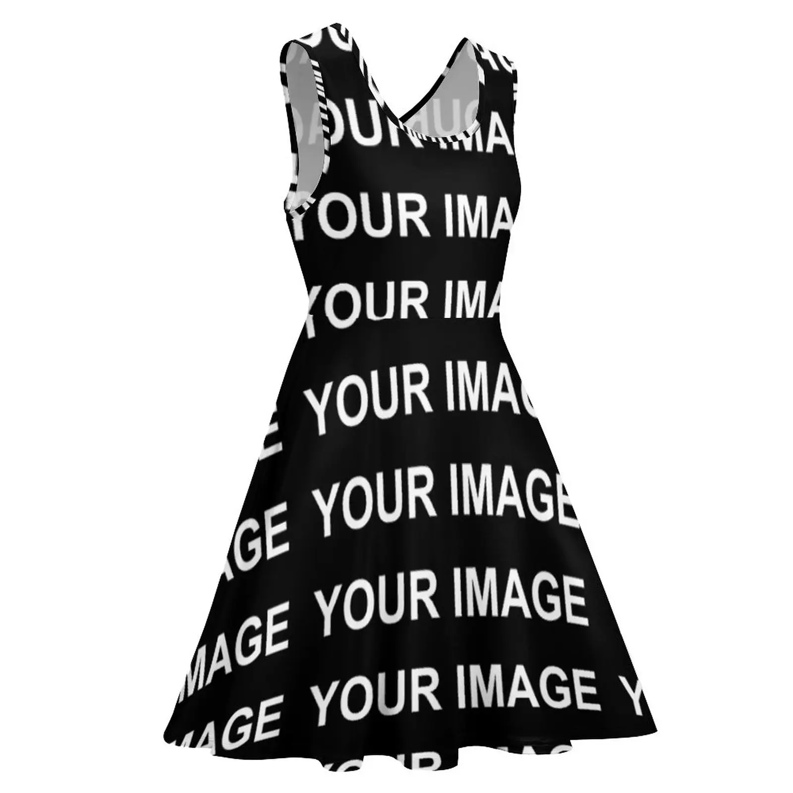 Your Image Customized Dress High Waist Custom Made Design Streetwear Dresses Summer Lady Oversize Print Skate Dress Big Size 5XL