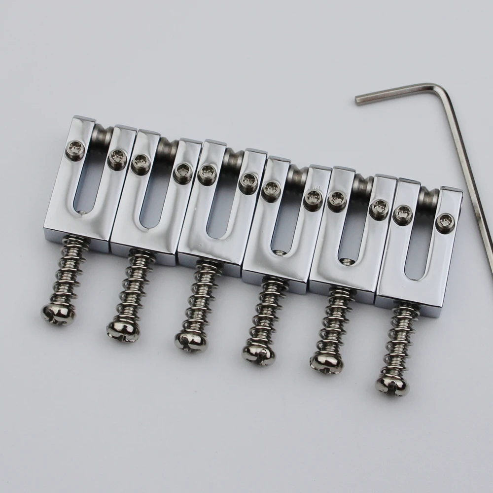 1 Set 10.5MM Stainless Steel Roller Brass Saddle Electric Guitar Tremolo Bridge Saddles For ST Guitar