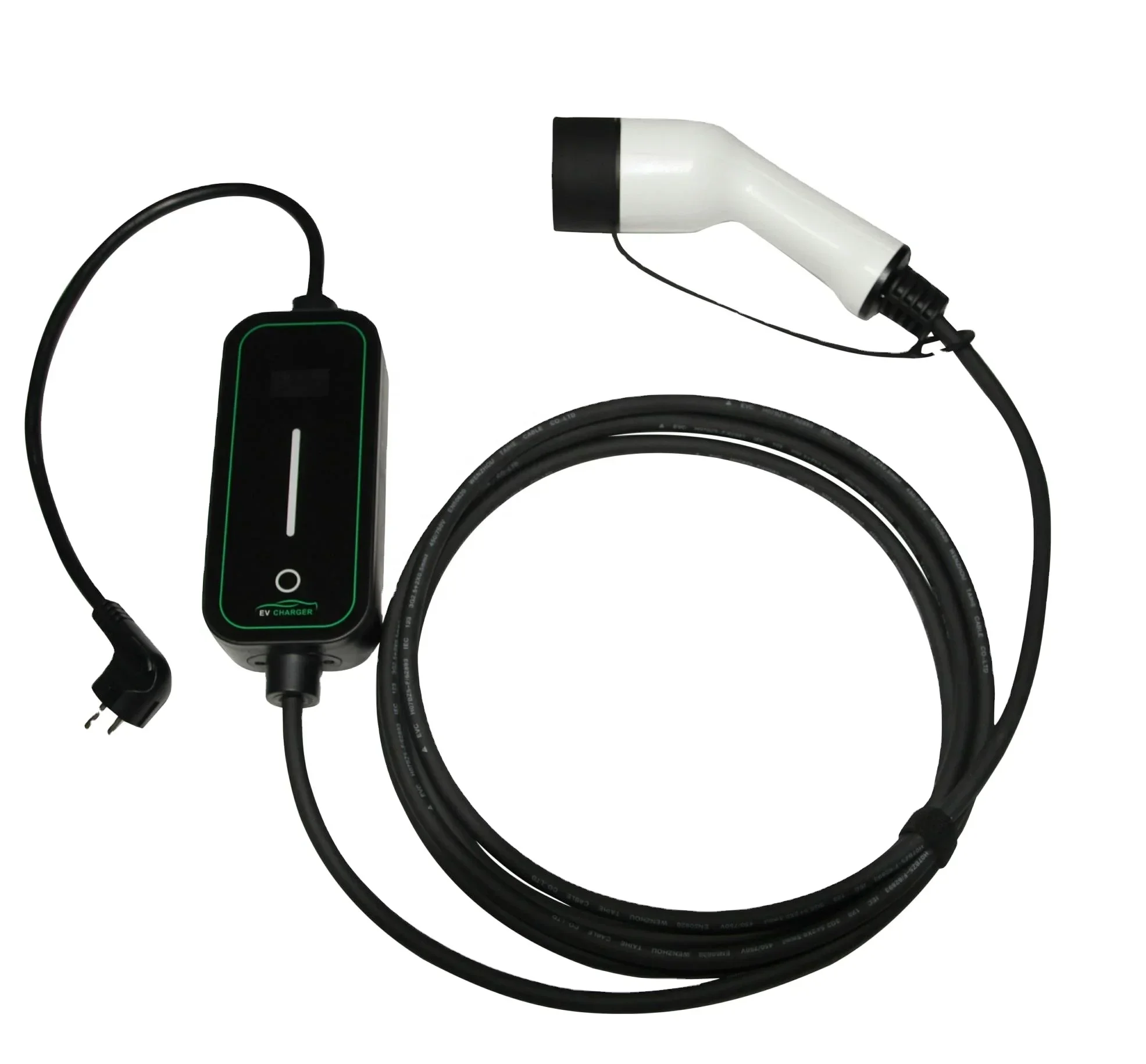 Wholesale Electric Car 16A 32A 3.5Kw 7Kw Ev Charging Station Portable Ev Charger with Screen Adjustable