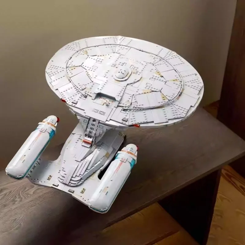 

Набор строительных блоков Enterprise Display Building Blocks Star Trek Moc 10356, 3600 деталей, игрушка-конструктор, супер классный космический корабль, рождественские подарки