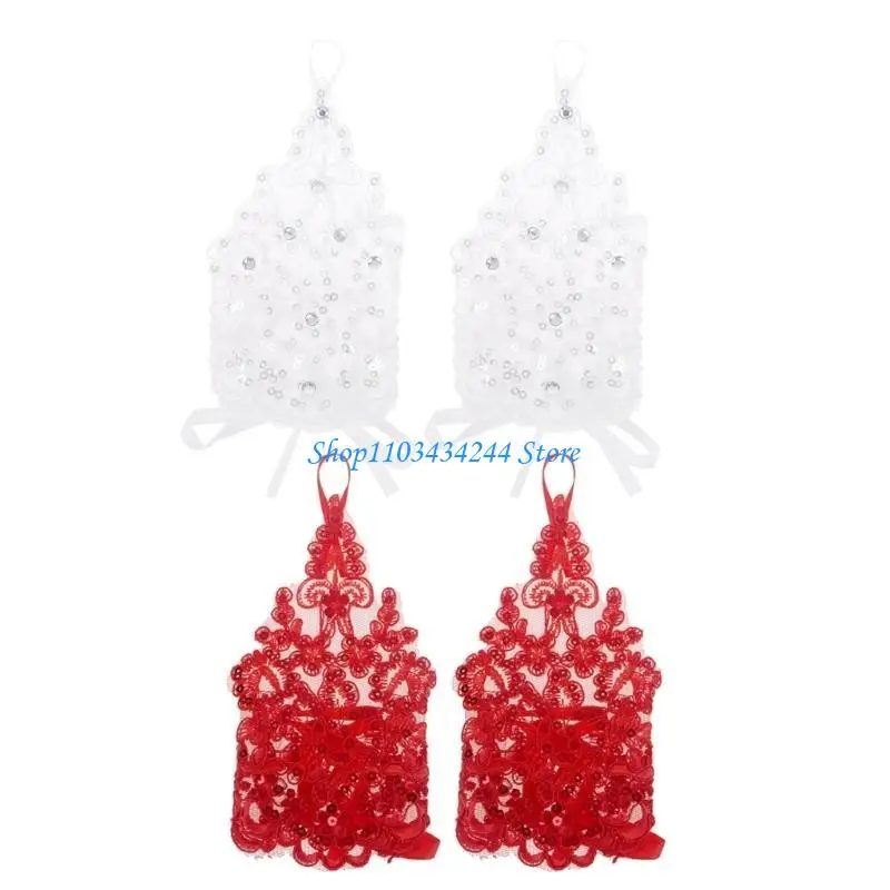 

Белые полые свадебные перчатки без пальцев с цветочной вышивкой из искусственного жемчуга