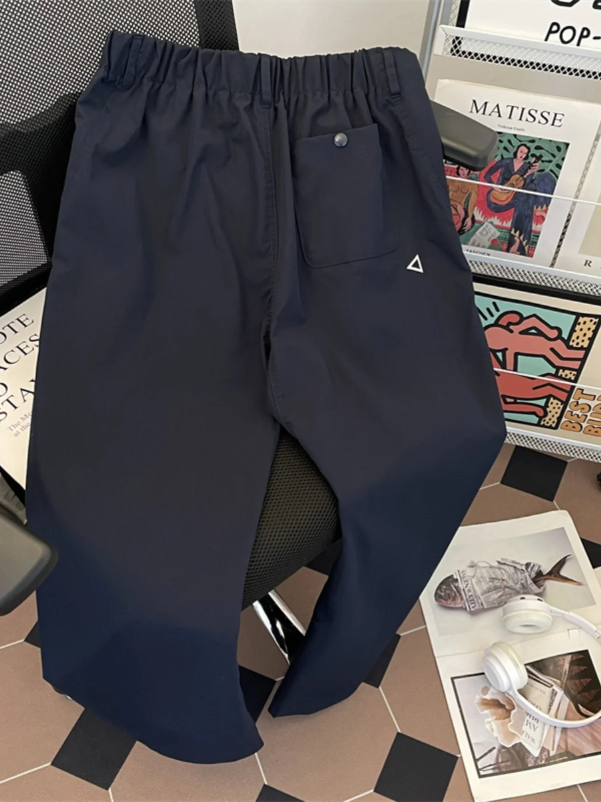 

Мужские повседневные прямые брюки для походов, весна-осень, американский стиль, рабочая одежда, длинные брюки свободного кроя на молнии со средней посадкой на талии