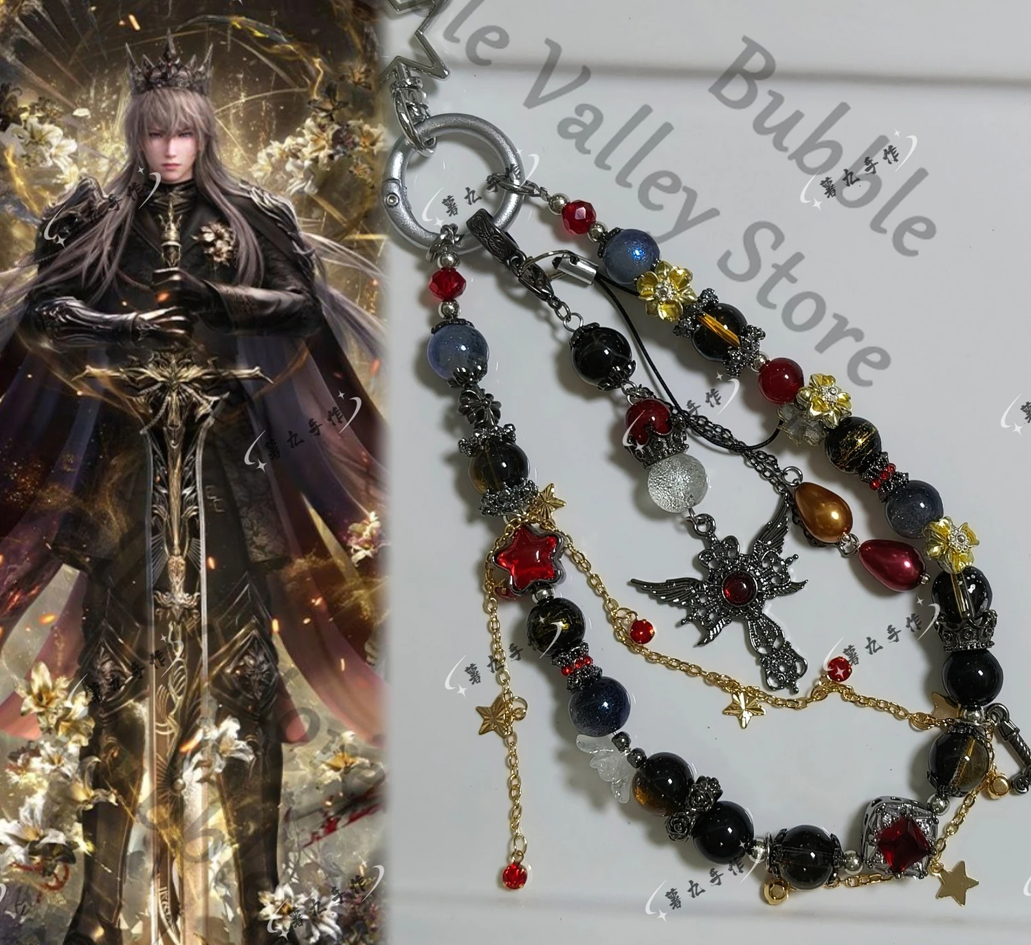 

Аниме Love and Deepspace Xavier Косплей Ручная работа из бисера Цепочка для телефона Мультяшные браслеты из бисера Телефоны Ремешок Сумка Подвеска Рождественский подарок