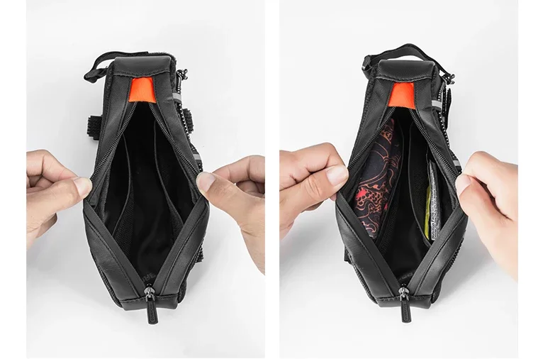 ROCKBROS Fahrradtasche, wasserdicht, reflektierend, vorne oben, Rahmenschlauchtasche, ultraleichte Fahrradtasche, Fahrradtasche, Touring-Reitausrüstung – Detail 15