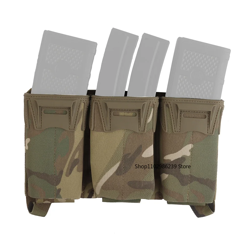 حقيبة Triple Mag - حامل مجلة MOLLE لـ 5.56 / 7.62x39 / PCC 9 مم أكياس غلوك ممتدة G-Buckle Front Placard مرفق #6