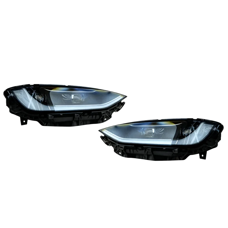 High-Quality LED Matrix Headlights Upgrade For 2016-2022 Tesla Model X | Old-to-New Conversion Car Modification Accessories