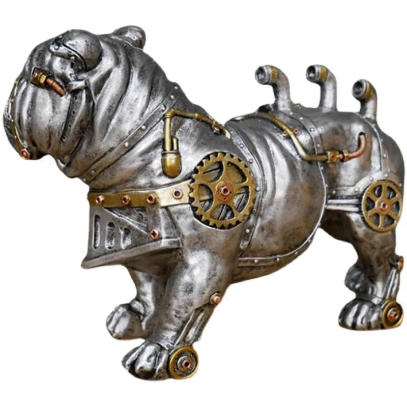 Mechanical Punk Dog Resin Crafts Desktop Window Decoration Ornament