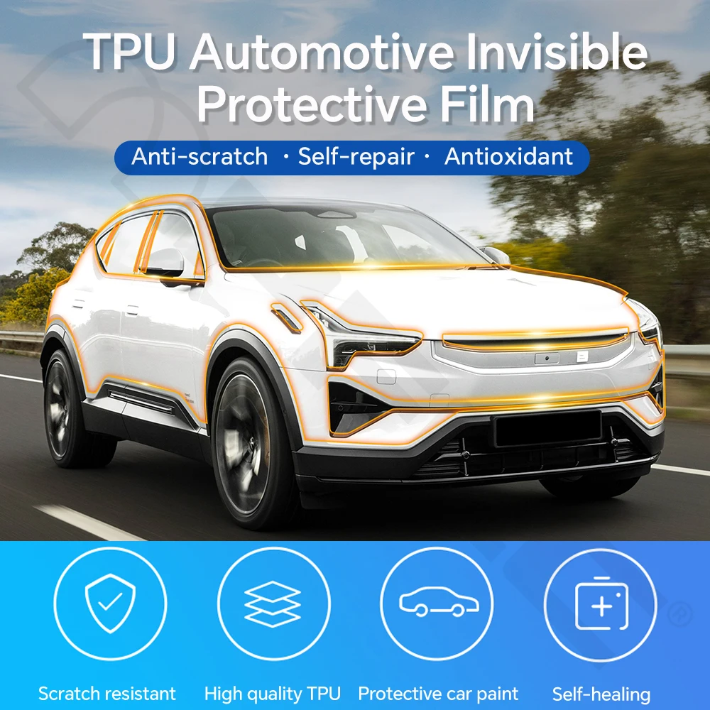 Custom Precut For Polestar 3 2024-2025 Full Vehicle Clear Bra PPF Paint Protection Film TPU Transparent Anti Scratch Repair